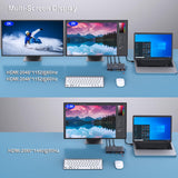 BENFEI Display Link 12-in-1 USB 3.0 Universal Docking Station with Dual HDMI Display