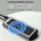 BENFEI 7-Port USB 3.0 Data Hub with BC 1.2 Charging Port, 45W GaN  Dual Type C