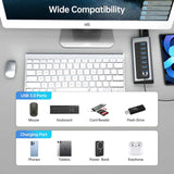 BENFEI 7-Port USB 3.0 Data Hub with BC 1.2 Charging Port, 45W GaN  Dual Type C