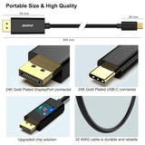 BENFEI USB-C to DisplayPort (3FT/0.9M) Cable (8K@60Hz 4K@144Hz)