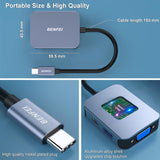 BENFEI Usb C Hub 4in1, Usb Type-C To Hdmi Vga Adapter, Usb C To Usb Adapter