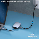 BENFEI Usb C Hub 4in1, Usb Type-C To Hdmi Vga Adapter, Usb C To Usb Adapter