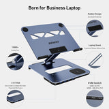 BENFEI  Laptop Stand with USB C Hub, and 15W Wireless Charger