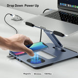 BENFEI  Laptop Stand with USB C Hub, and 15W Wireless Charger