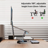 BENFEI  Laptop Stand with USB C Hub, and 15W Wireless Charger