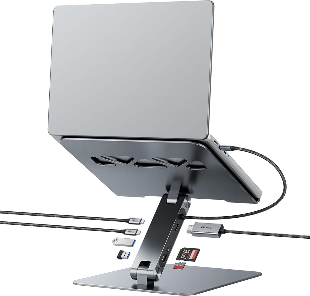 BENFEI Laptop Stand with USB-C 7in1 Docking Station