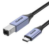 BENFEI USB-B to USB-C Printer Cable, (6.6 FT/2 M), Nylon Braided