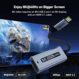BENFEI USB C to HDMI 2.1 Adapter 8K 60Hz 4K 240Hz