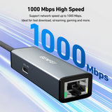 BENFEI USB-C to Ethernet Gigabit Adapter with 100W Power Delivery, Thunderbolt 3/4 to RJ45 Ethernet LAN Network Adapter