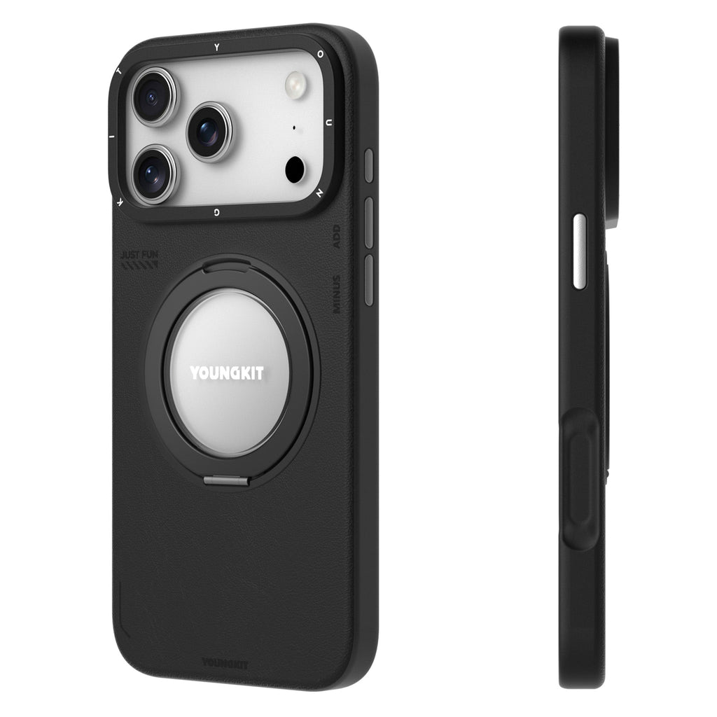 YOUNGKIT TECH LEATHER SERIES (ROTATING BRACKET)FOR IPHONE 17 SERIES YOUNGKIT TECH LEATHER SERIES (ROTATING BRACKET)FOR IPHONE 17 SERIES