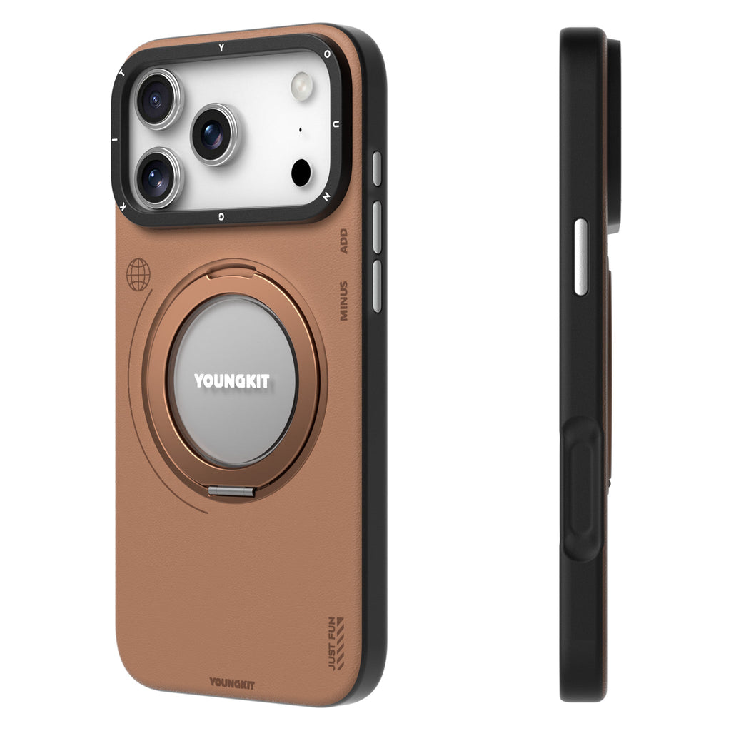 YOUNGKIT TECH LEATHER SERIES (ROTATING BRACKET)FOR IPHONE 17 SERIES YOUNGKIT TECH LEATHER SERIES (ROTATING BRACKET)FOR IPHONE 17 SERIES