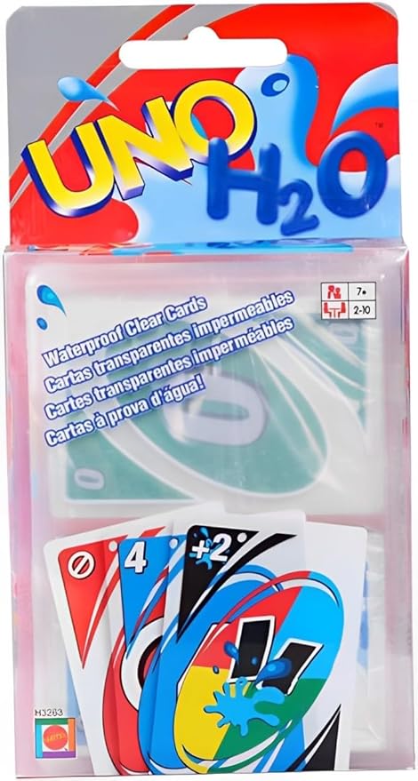 UNO H20 WATERPROOF CLEAR PLAYING CARDS (PLASTIC) UNO H20 WATERPROOF CLEAR PLAYING CARDS (PLASTIC)