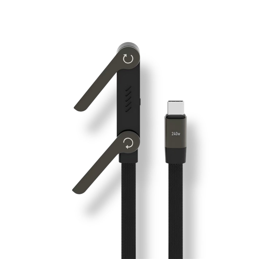 WIZARD FOLDING STAND DATA CABLE - TYPE-C TO TYPE-C 240W FAST CHARGING WIZARD FOLDING STAND DATA CABLE - TYPE-C TO TYPE-C 240W FAST CHARGING