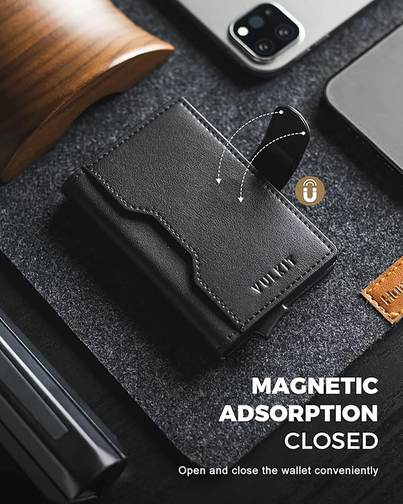 VULKIT RFID Blocking ID and Magnetic Button Bifold Wallet (VC-207) VULKIT RFID Blocking ID and Magnetic Button Bifold Wallet (VC-207)
