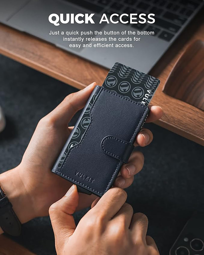VULKIT RFID Blocking ID and Magnetic Button Bifold Wallet (VC-207) VULKIT RFID Blocking ID and Magnetic Button Bifold Wallet (VC-207)