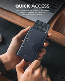 VULKIT RFID Blocking ID and Magnetic Button Bifold Wallet (VC-207)
