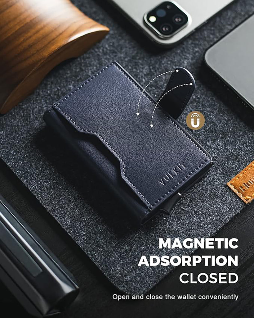 VULKIT RFID Blocking ID and Magnetic Button Bifold Wallet (VC-207) VULKIT RFID Blocking ID and Magnetic Button Bifold Wallet (VC-207)