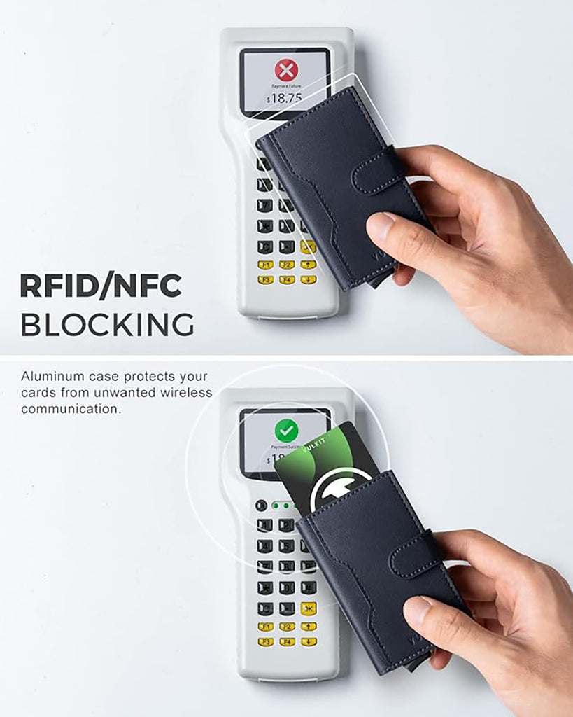 VULKIT RFID Blocking ID and Magnetic Button Bifold Wallet (VC-207) VULKIT RFID Blocking ID and Magnetic Button Bifold Wallet (VC-207)