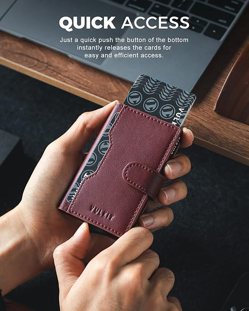 VULKIT RFID Blocking ID and Magnetic Button Bifold Wallet (VC-207) VULKIT RFID Blocking ID and Magnetic Button Bifold Wallet (VC-207)