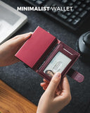 VULKIT RFID Blocking ID and Magnetic Button Bifold Wallet (VC-207)