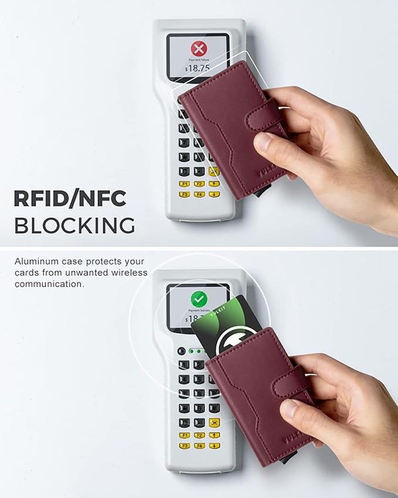 VULKIT RFID Blocking ID and Magnetic Button Bifold Wallet (VC-207) VULKIT RFID Blocking ID and Magnetic Button Bifold Wallet (VC-207)