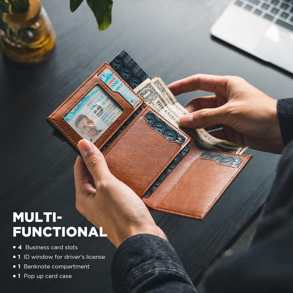VULKIT RFID Blocking With ID Window and Banknote Compartment Wallet (VC-208) VULKIT RFID Blocking With ID Window and Banknote Compartment Wallet (VC-208)