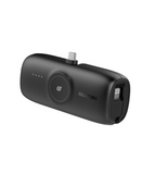 Remson Revo Charge 5000 mAh Nano Power Bank Wireless Charger Dual Charging Type-C Connector with Built-in Lightning Cable (Black)
