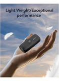 Remson Revo Charge 5000 mAh Nano Power Bank Wireless Charger Dual Charging Type-C Connector with Built-in Lightning Cable (Black)