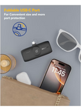 Remson Revo Charge 5000 mAh Nano Power Bank Wireless Charger Dual Charging Type-C Connector with Built-in Lightning Cable (Black)