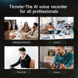 MOBVOI TICNOTE AI Voice Recorder, AI Transcription ,Memory, Digital Voice Recorder for Meeting Lecture Call, 2026