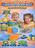 Greateam Automobile Racing Crystal Putty & Puff Slime Set