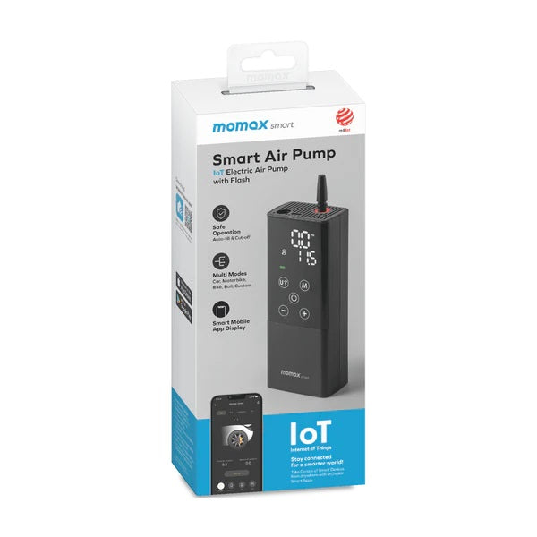 MOMAX SMART IOT ELECTRIC AIR PUMP WITH FLASH LIGHT MOMAX SMART IOT ELECTRIC AIR PUMP WITH FLASH LIGHT