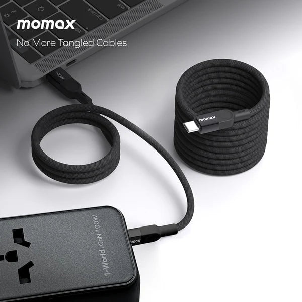 MOMAX 100W USB-C TO USB-C Magnetic Cable 1M MOMAX 100W USB-C TO USB-C Magnetic Cable 1M