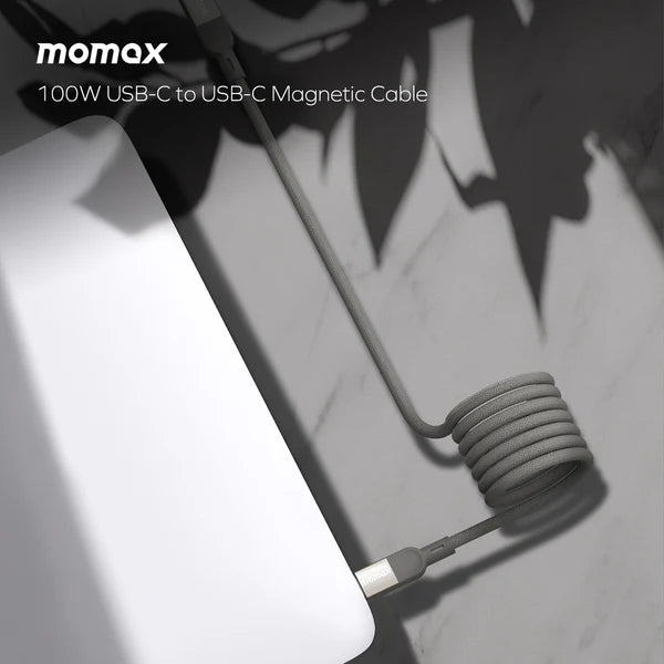 MOMAX 100W USB-C TO USB-C Magnetic Cable 2M MOMAX 100W USB-C TO USB-C Magnetic Cable 2M