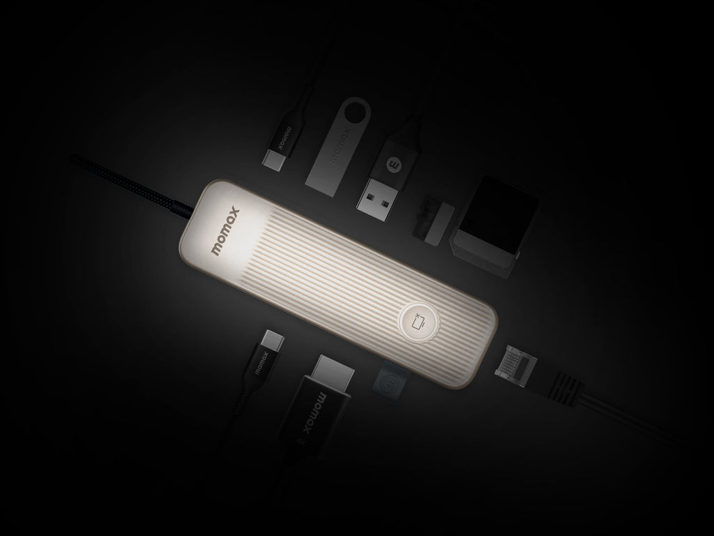 Momax 1-Link USB-C Hub (8-in-1) Momax 1-Link USB-C Hub (8-in-1)