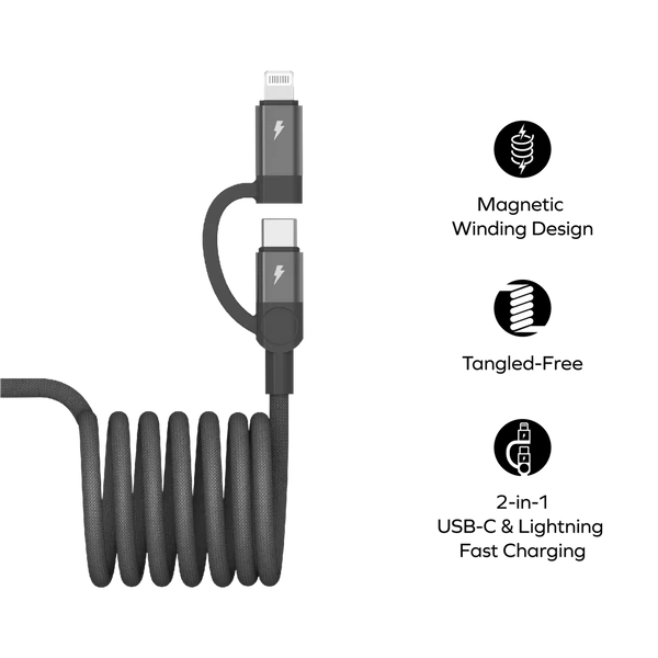 MOMAX USB-C TO C & Lightning Magnetic Cable 2M MOMAX USB-C TO C & Lightning Magnetic Cable 2M