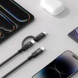 MOMAX USB-C TO C & Lightning Magnetic Cable 1M