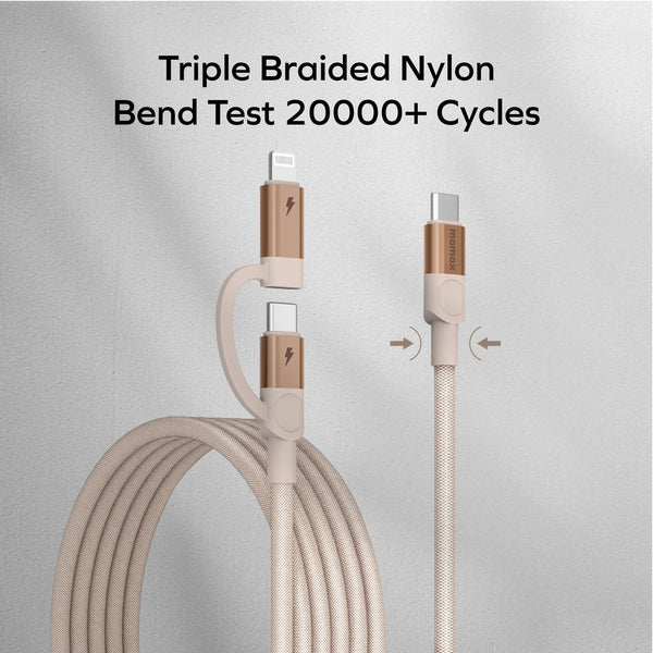 MOMAX USB-C TO C & Lightning Magnetic Cable 2M MOMAX USB-C TO C & Lightning Magnetic Cable 2M
