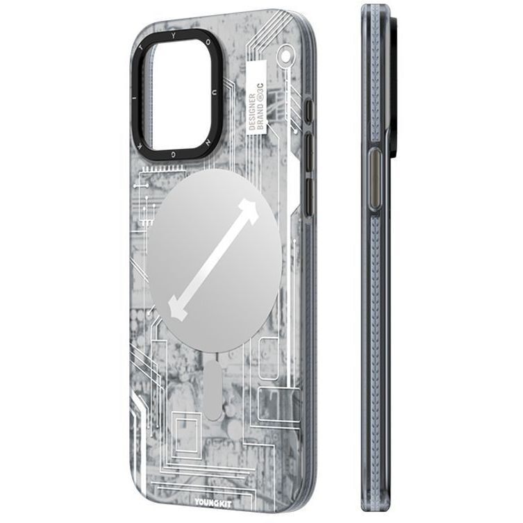 Youngkit Futuristic Circuit Board Magsafe Case For iPhone 15 Series Youngkit Futuristic Circuit Board Magsafe Case For iPhone 15 Series
