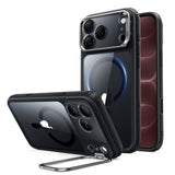 ESR Classic Hybrid Magnetic Case Stash Stand For iPhone 18 Pro / 17 Pro - Clear Black