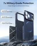 ESR Cyber Tough Magnetic Case Stash Stand For iPhone 18 Pro/17 Pro - Navy Blue