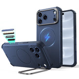 ESR Cyber Tough Magnetic Case Stash Stand For iPhone 18 Pro/17 Pro - Navy Blue