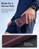 ESR Cyber Tough Magnetic Case Stash Stand For iPhone 18 Pro/17 Pro - Deep Burgundy
