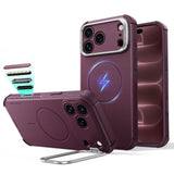ESR Cyber Tough Magnetic Case Stash Stand For iPhone 18 Pro/17 Pro - Deep Burgundy