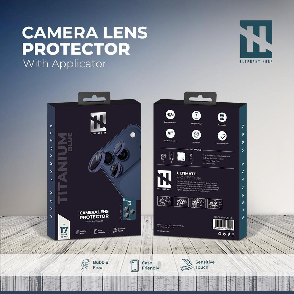 Elephant Horn Camera Lens Protector with Applicator 17 Pro / ProMax