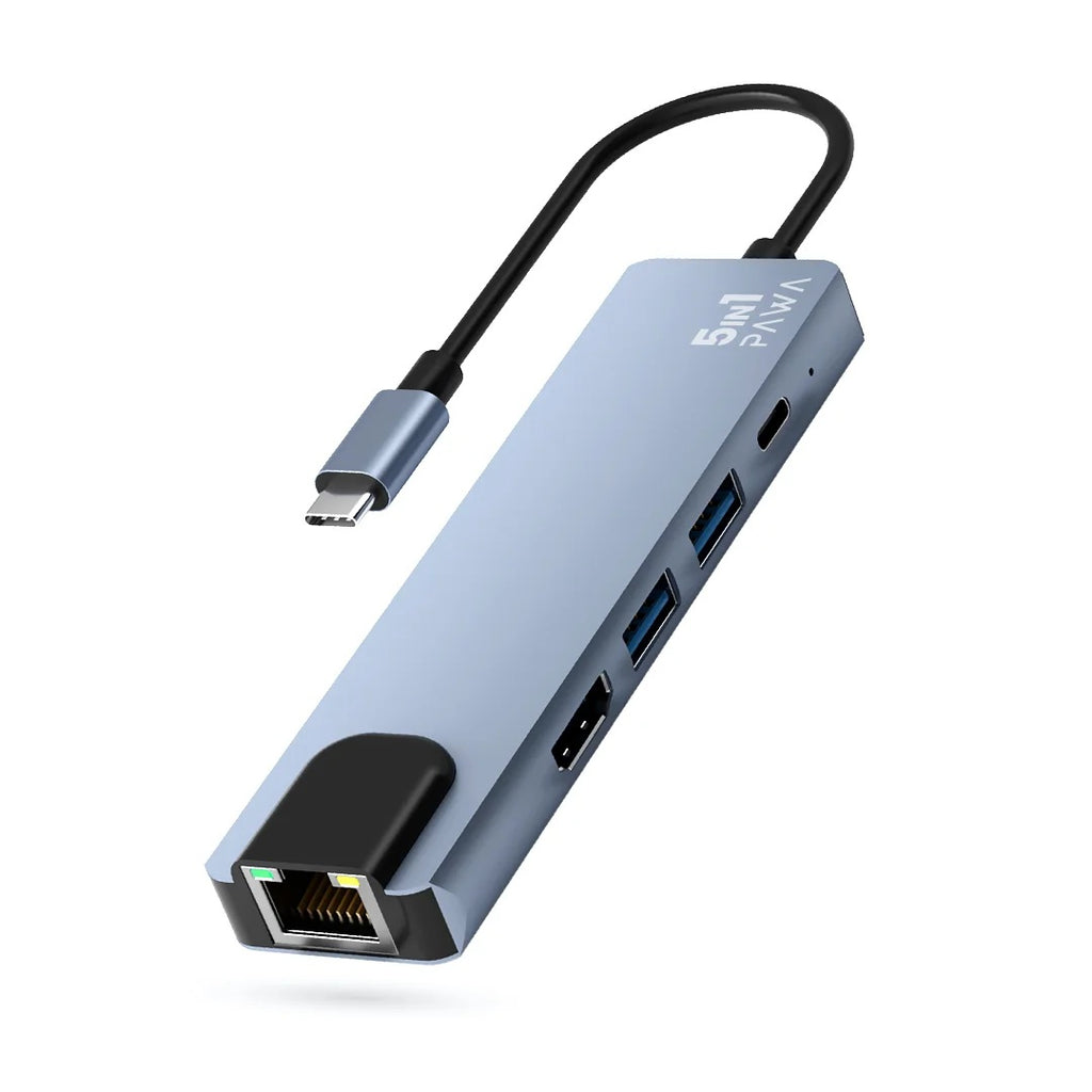 Pawa 5 in1 USB-C HUB With 4K HDMI Pawa 5 in1 USB-C HUB With 4K HDMI