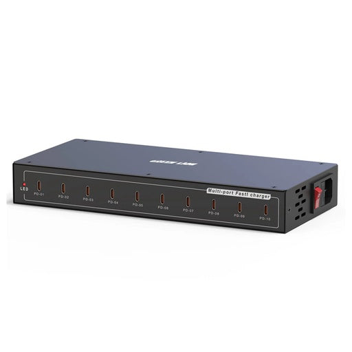 Green Lion PD Multi Ports 10 Charging Station 200W - Black