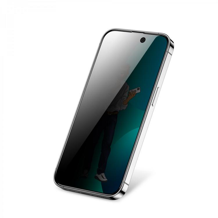Green Lion 9H Steve Privacy Full Glass Screen Protector for iPhone 14 - Black Green Lion 9H Steve Privacy Full Glass Screen Protector for iPhone 14 - Black