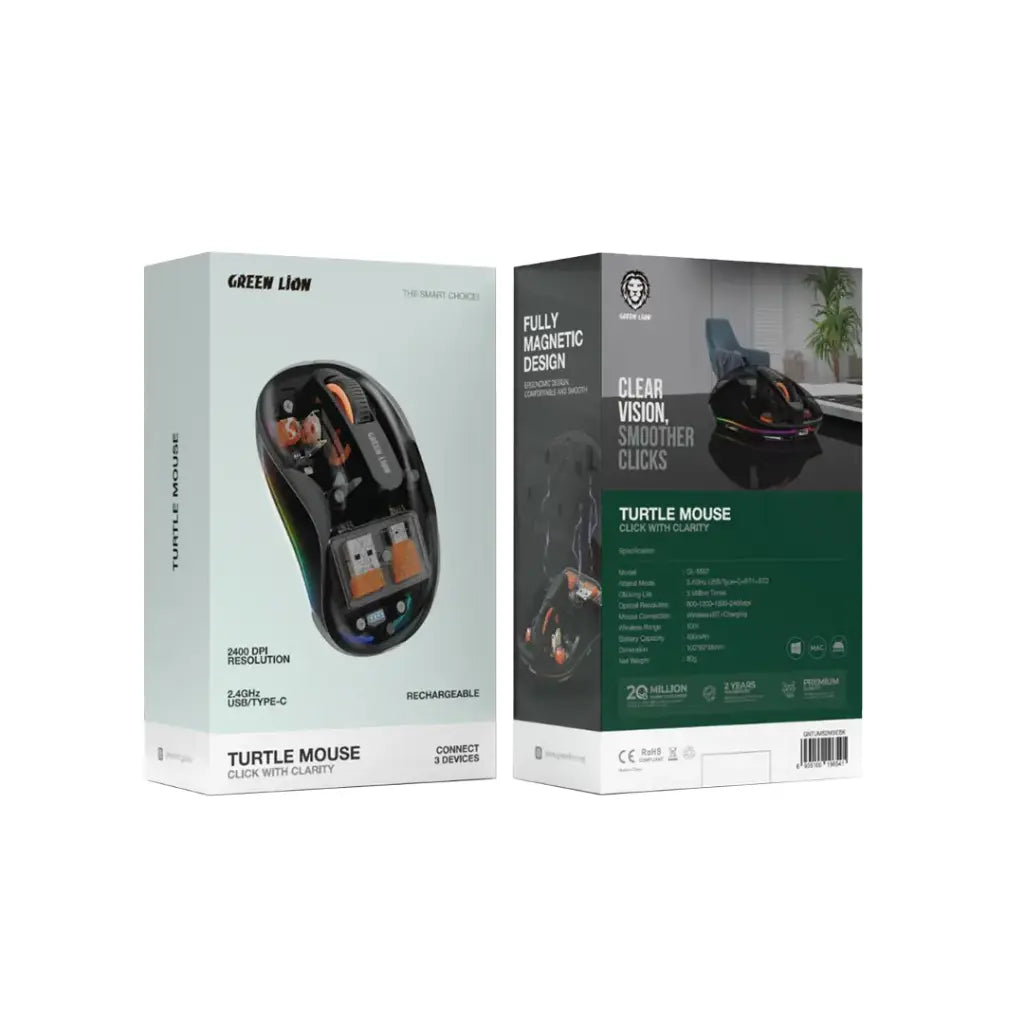 Green Lion Wireless Turtle Mouse 2400DP Green Lion Wireless Turtle Mouse 2400DP