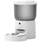 Green Lion Smart Pet Feeder with Stainless Steel Bowl - White